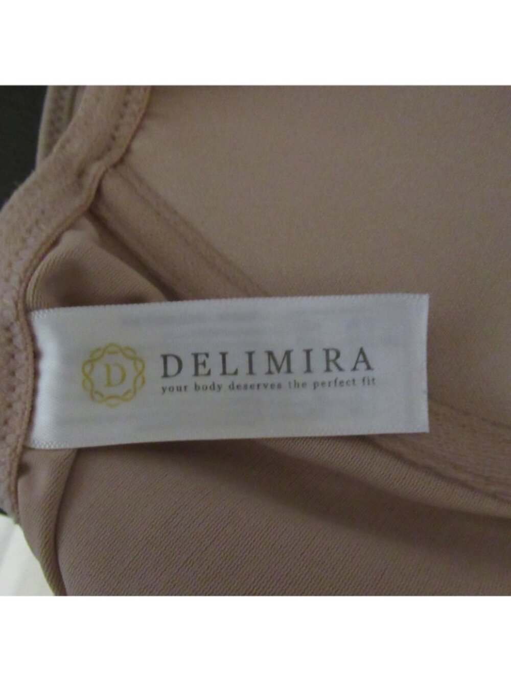 Delimira Bra 40DD Pink Front Close Underwire Racerback W431X - Picture 6 of 6